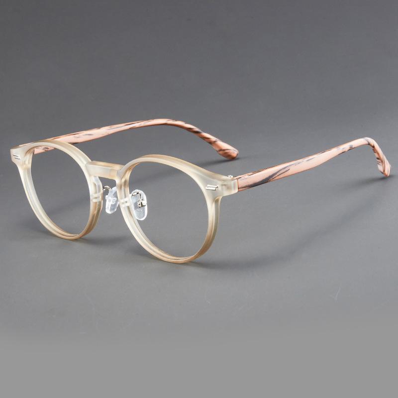 Women Korean Retro Round Frame Reading Glasses Ultra Light High-definition Anti Blue Light Presbyopia Glasses PC Frame Eyewear