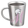 Moomin Stainless Steel Retains Diameter 9 x Initial Birthday Miscellaneous Made in Mug, Heat-resistant, heat, Double-walled, 360ml, approx. 11cm, "M",