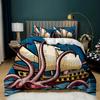 Octopus Duvet Cover Sealife Bedding Set Ocean Animal Comforter Cover Teens Adults Double Queen King Size Polyester Qulit Cover