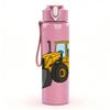 1PC Bulldozer Construction 750ml Color Plastic Sports Water Bottle Leakproof Flip Straw Lid Suitable for Sports Office Home Use