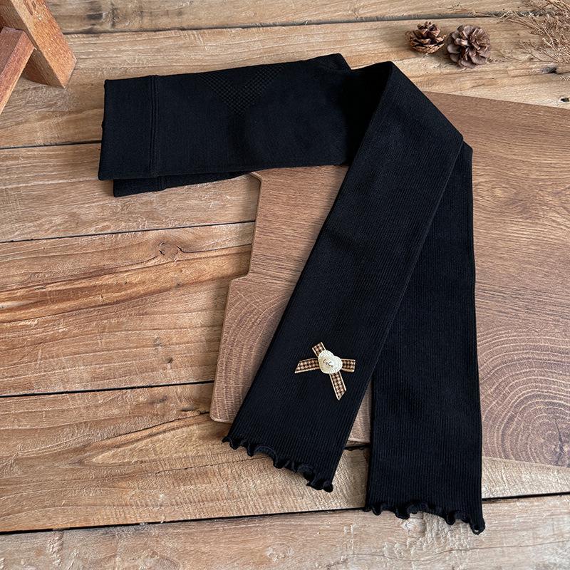 Girls' Heart Plaid Fleece Tights: Spring, Autumn, Winter - Toddler & Baby Layered Pants