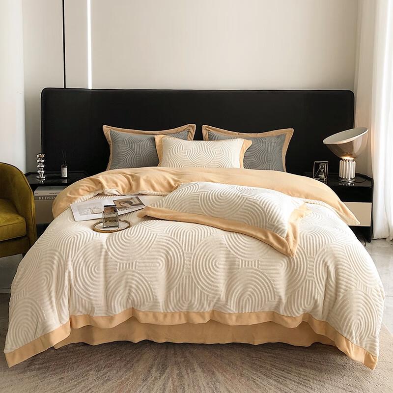Hongxiu Shifang German Velvet Four-Piece Bedding Set