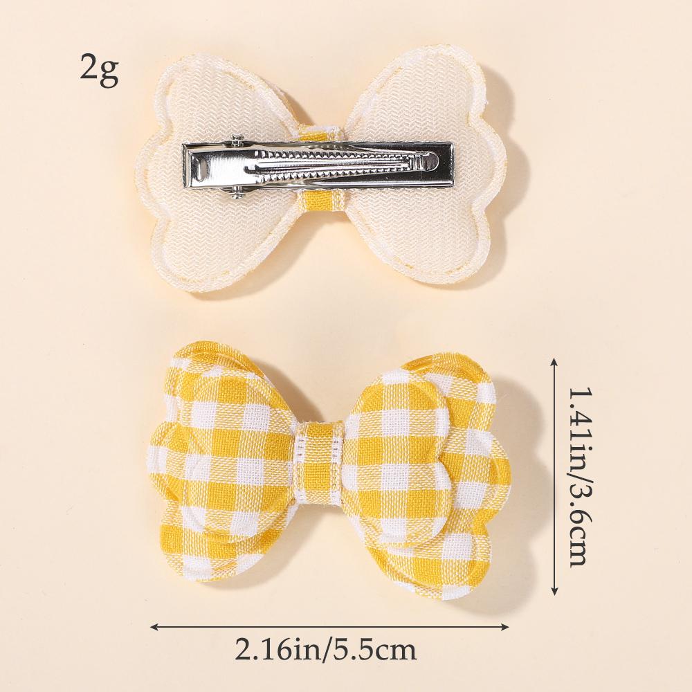 10pcs/set Lovely Fabric Printed Hair Bows Clips for Girls Handmade Boutique Mini Barrette Headwear Kids Hair Accessories