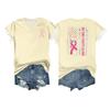 Women's Breast Ribbon Printed Casual Short Sleeve