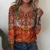 Plus size European and American Fashion 2025 Women's Elegant V-neck Long Sleeve T-shirt
