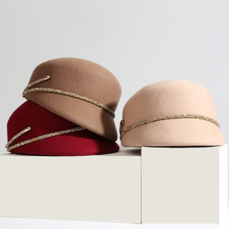 Meier Hut, Damen-Version des eleganten Wollbaretts in koreanischem Stil, modisch und vielseitig