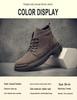 Men's Autumn/Winter Lace-up High-top Velvet Martin Boots - Casual Flat Bottom Trendy Style