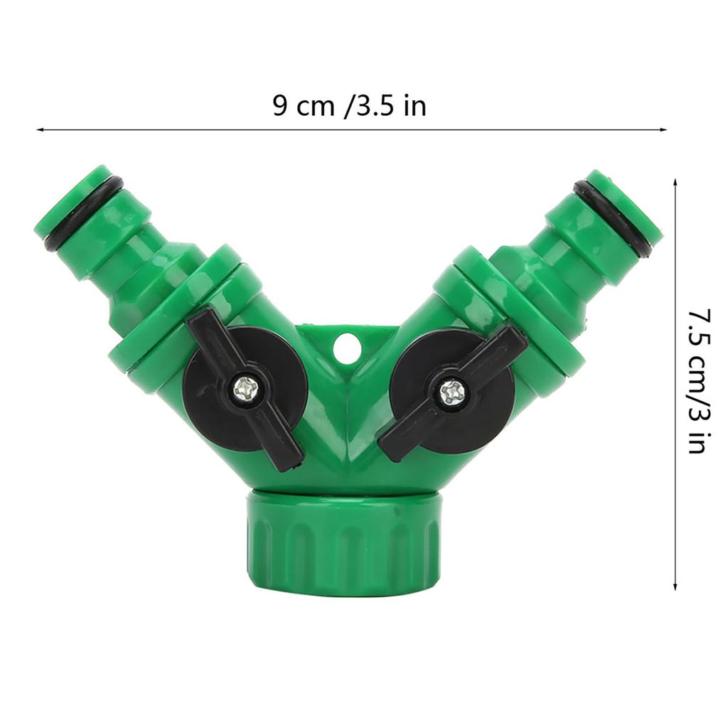2 Stück G3/4 PNTY DN20 3-Wege Wasserverteiler T-Stück Verbinder Adapter Ventil mit Schaltern Gartengerät