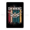 Swimming Vintage Metal Signs Custom Character Home Vintage Design Pub Tin Sign Poster