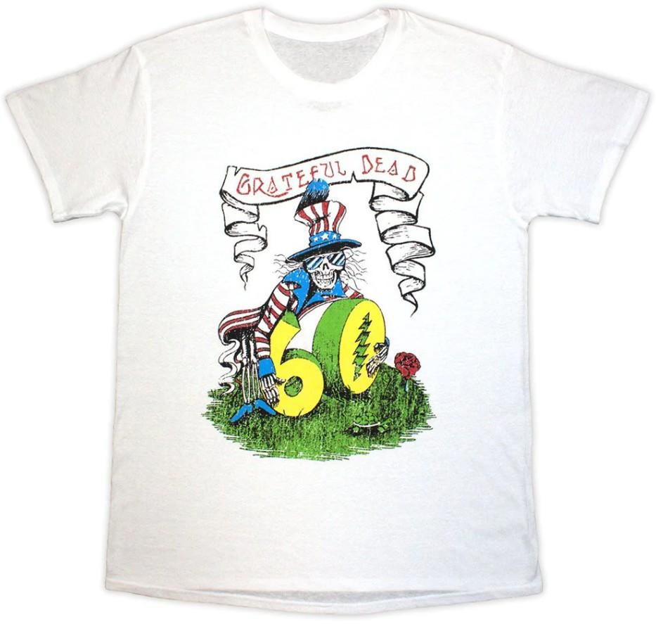 Grate*ful Dead 60th Rose Pose - White T-Shirt Unisex Size S-5XL Unisex T-Shirt XXL