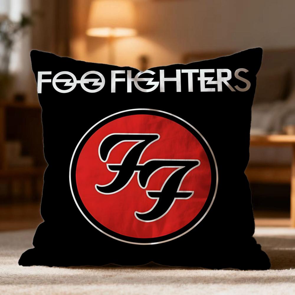 Hot FFoo Fighterses Cushion Cover Soft Washable Pillow Case Multi-Scene for Couch Bed Travel Office Use