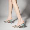 Fashion Bling Bling Luxury Rhinestones Transparent Women Pumps Fashion Elegant Crystal Clear Heeled Summer Wedding Prom High Heels Shoes