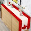 Happy Canada Day Table Runner Canadian National Day Maple Leaf Tablecloth Holiday Party Kitchen Dinning Home Decoration (13" X 36")