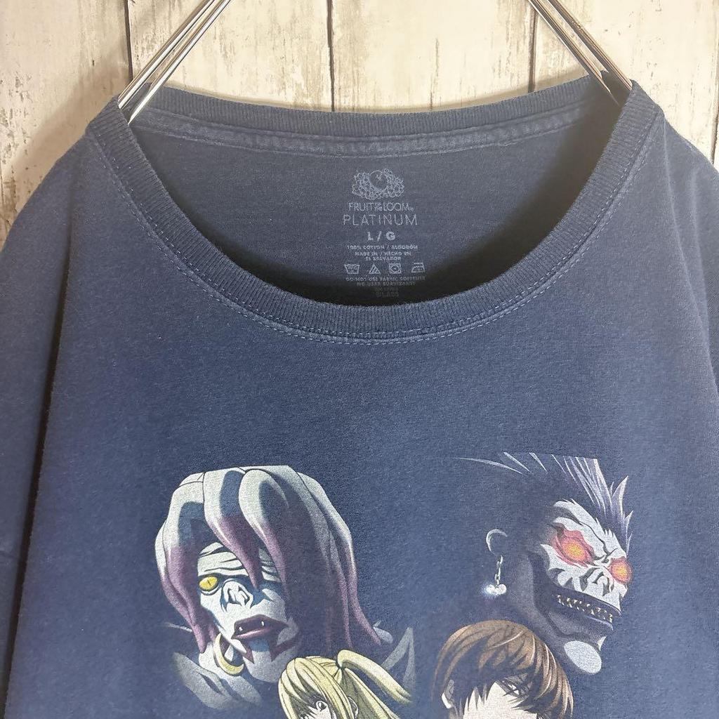 [USED] Death Note anime t-shirt L El Misa Misa anime navy