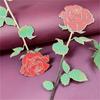 Zinc Zinc Alloy Pendant Rose Bookmarks Red Rose Reading Book Mark Metal Bookmark  Book Lovers