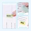 128Sheets/Box Drawer-Style Pull-Out Pearlescent Paper Sticky Transparent Colorful Marking Notes Memo Pad Note Marking Supplies