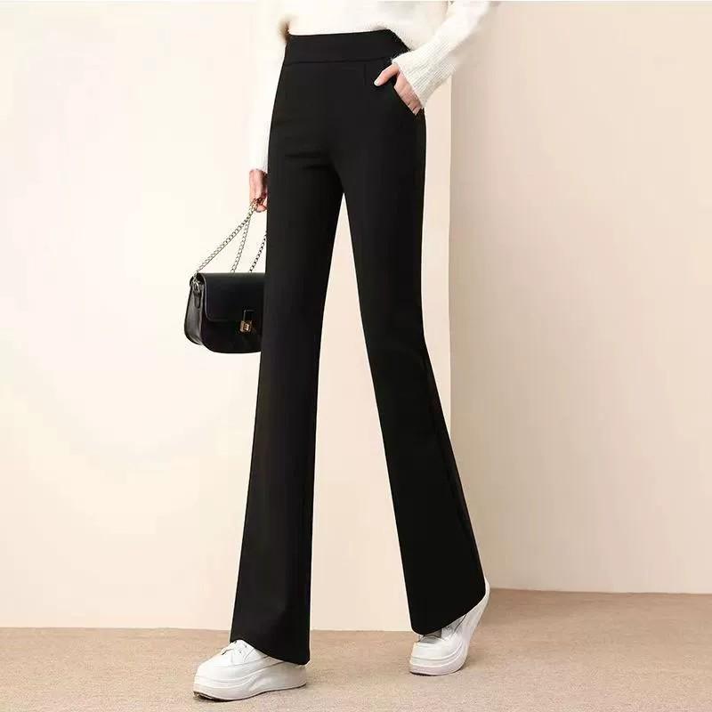 Women's Slim Korean-Style Flared Pants: Versatile Casual Fashion for Spring and Autumn