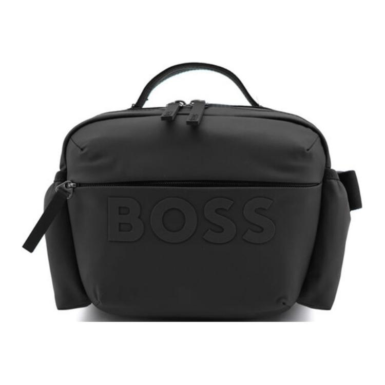 Hugo Boss Stormy Bumbag Logo Polyester Handbag Men Bumbag Black 50516894001 Basic Set (Bag+Dust Bag)