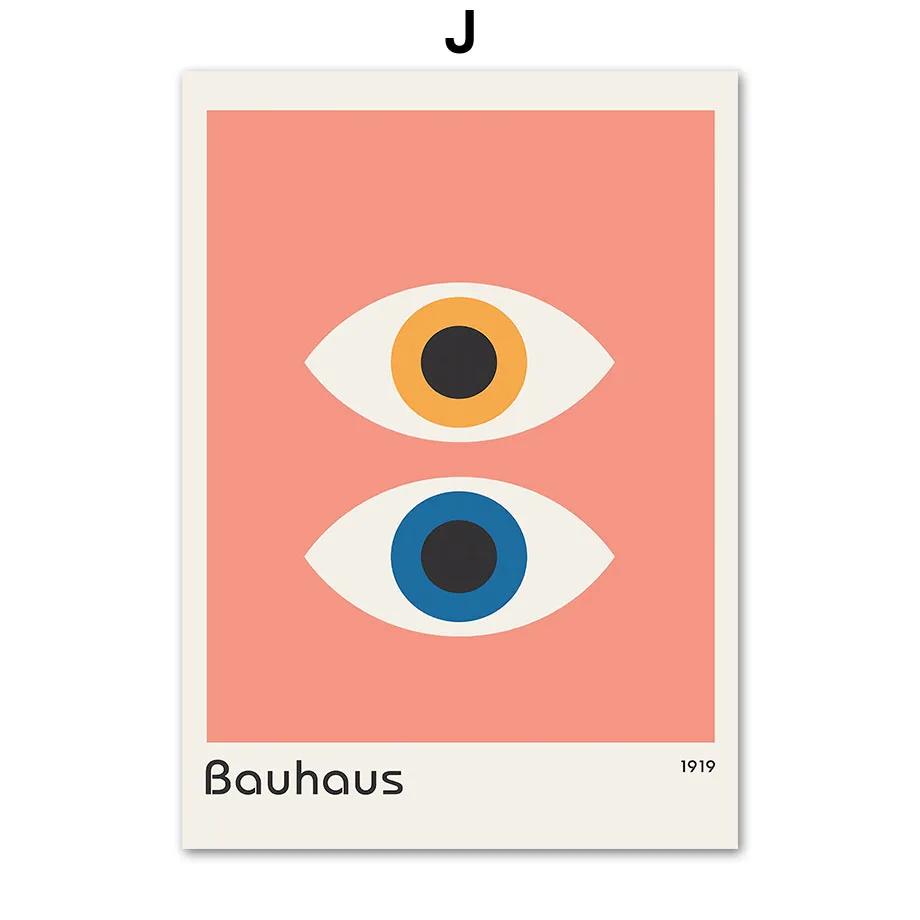 

Красочный выставочный плакат Баухауса, Абстрактная живопись на холсте, Геометрия Современное искусство для галерейной стены, Принты Картины, Интерьер дома D 21x30cm No Framed