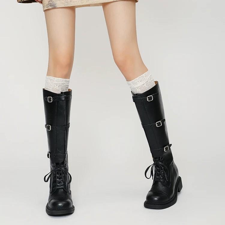 Rapid Delivery: 2025 Women's Retro Hidden Heel Western Motorcycle Boots