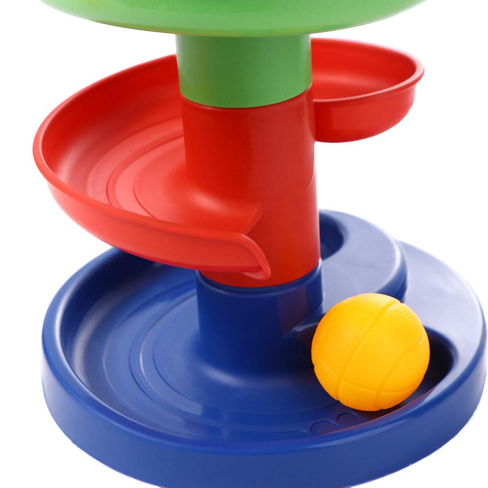 Bathing Games Educational Toys Spin Track Toy Set Rotating Track Set Ball Drop Roll Swirling Tower