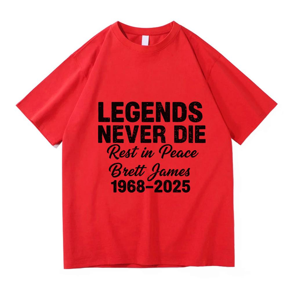 Fashion Rest in Peace Brett James T Shirt 2025 Men/Women Aesthetic Tshirt Unisex High Quality Streetwear Vintage Cotton Tees