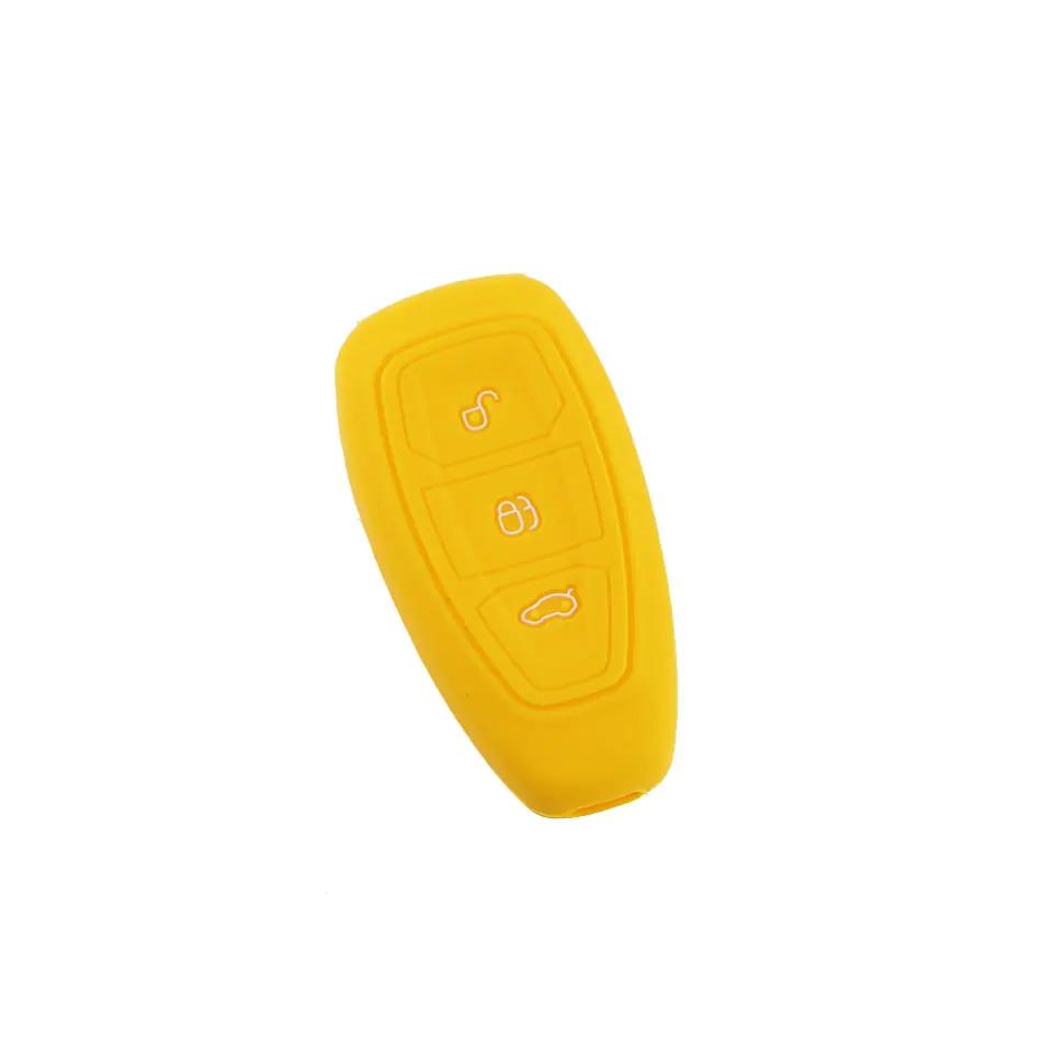 Silicone Key Cover For Ford Fiesta Focus Mondeo Mk4 Mk3 Ranger Ecosport Kuga 2 3 St Car Smart Remote Key Case Fob