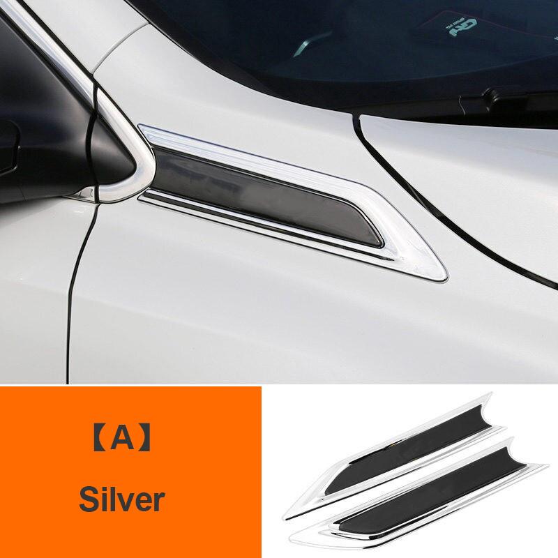 For Honda CRV CR-V 2017 2018     5th Hybrid ABS Car Leaf Board Decoration On Shark Gills Side Trim Strip Sticker