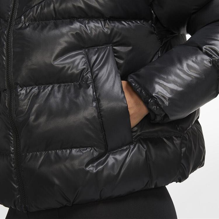 Nike Nsw Down-Fill Short Stand Collar Windproof Jacket Women Outerwear Black CU5814-010