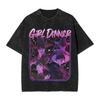 K-Pop Demon Hunters Washed T-Shirt Man Derpy Tiger Casual T-Shirts Summer Breathable Trendy Tee Shirt Design Clothes