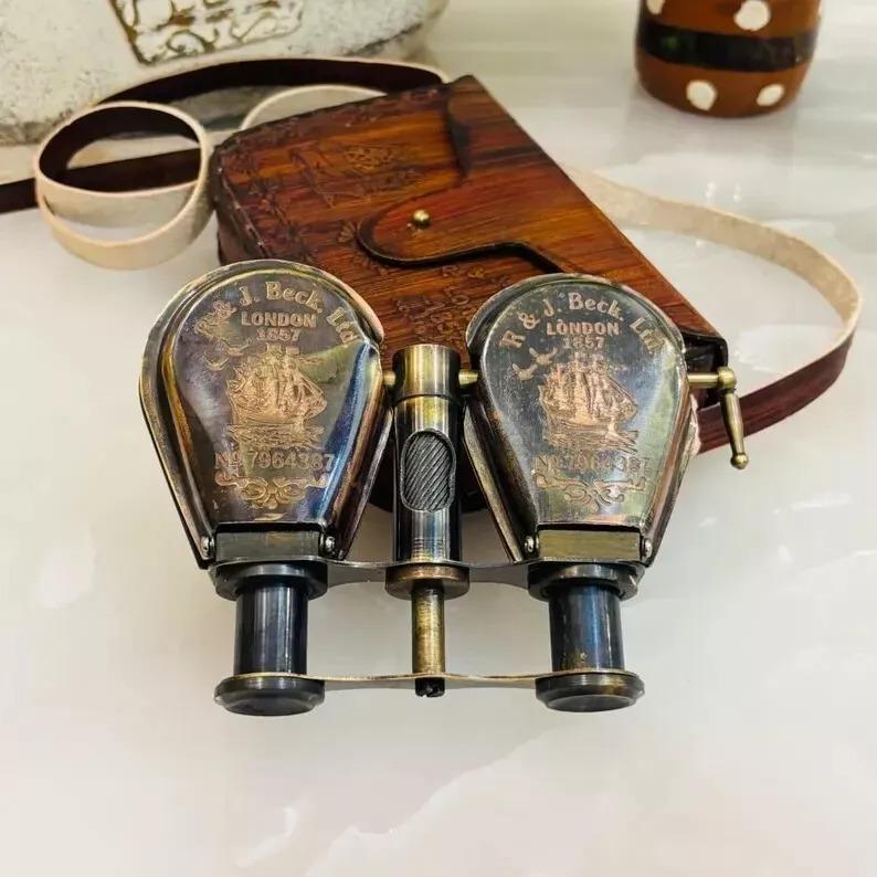 

Ручной работы Идеальный Винтажный Морской Латунный Монокль: Морской коричневый