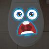 1 Pc Glow-in-the-Dark Funny Face Toilet Stickers Waterproof Removable Self-Adhesive PVC Decals Bathroom Decor Wall Stickers