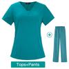 Women's and Men's Short Sleeve Scrub Suit for Dental, ICU, and Salon Professionals