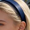 Hair Hoop Extra Wide Thick Headband with Non-slip Teeth Vintage Style Strong Grip Hairband Office Hair Accessory