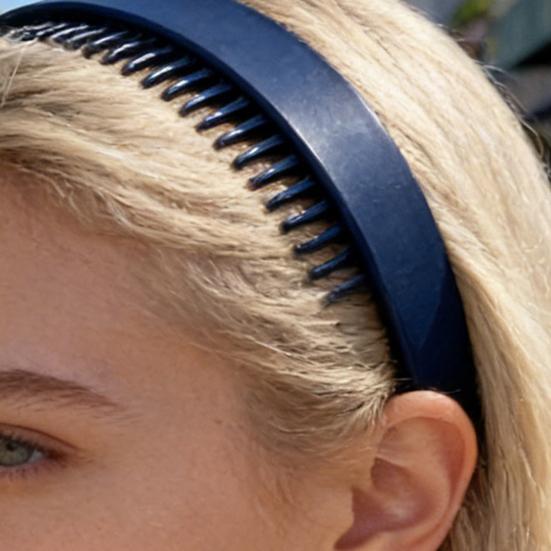 Hair Hoop Extra Wide Thick Headband with Non-slip Teeth Vintage Style Strong Grip Hairband Office Hair Accessory