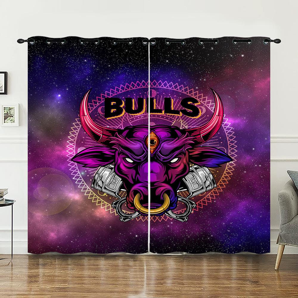 

Шторы Темный Ветер Животное Панда Леопард Лошадь Шторы Спальня Гостиная Затемняющая штора На люверсах 97cm*114cm*2