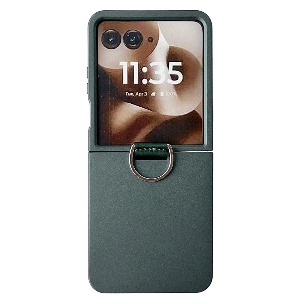 

Чехол для Motorola Razr 60 Ultra 5G с держателем-кольцом, противоударный, прорезиненный, ПК-чехол для телефона Green