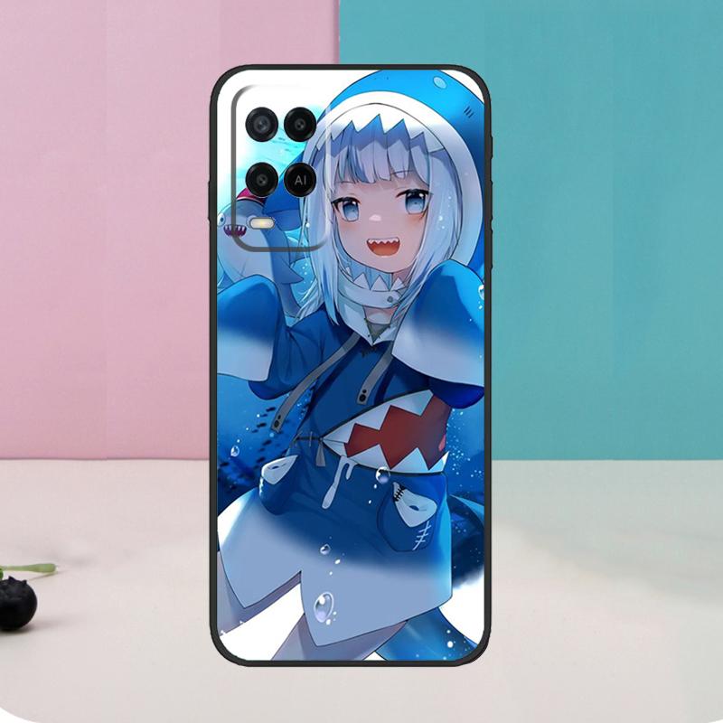 Gawr Gura Hololive Anime Case For Oppo A60 A80 A40 A15 A16 A17 A57 A94 A74 A54 A76 A96 A18 A38 A58 A78 A98 A5 A6 Pro