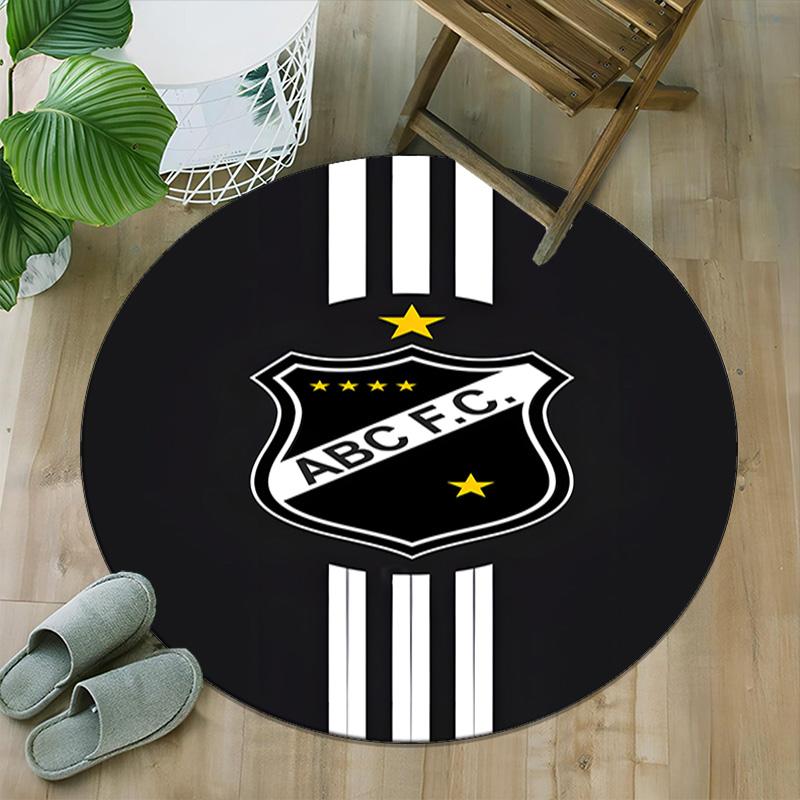 1 pezzo Squadra di Calcio (43) Tappeto Rotondo Stampato Tappeto Rotondo per Sedia Adatto per Camera da Letto Soggiorno Tappeto Decorativo per la Casa