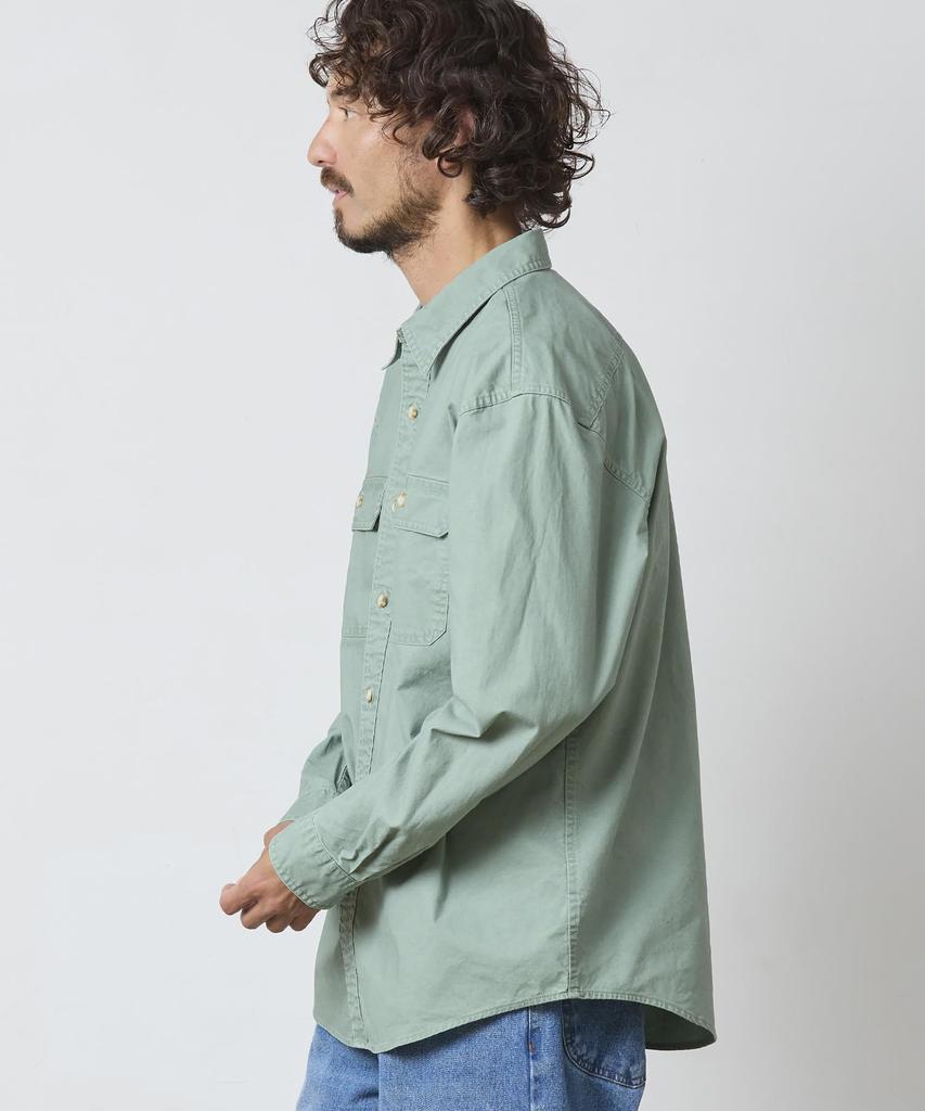Sunwashed Canvas Long Japan Size Bay Leaf 1000010923 [L.L.Bean] Men's Shirt, Sleeve, Fit, L, Green,