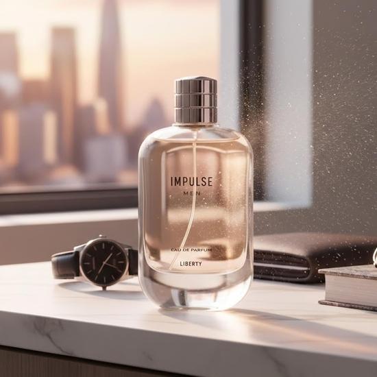 Liberty Men Luxury Impulse Liquido Eau De Parfum EDP Lunga Durata Fragranza Agrumata e Speziata Premium Profumo Fresco e Audace Realizzato in Francia 100ml