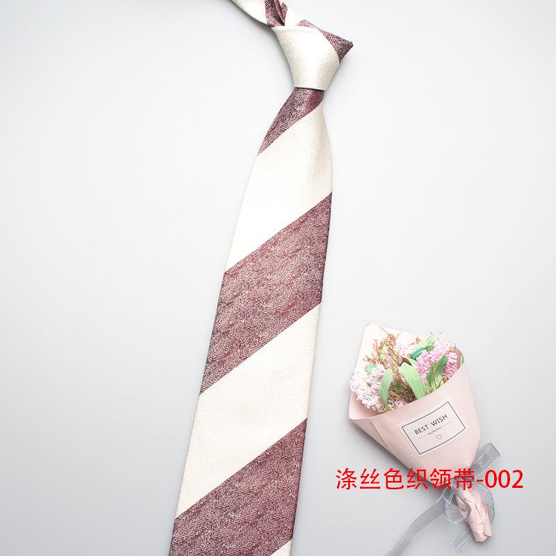 8Cm Coarse Striped Tie, Men'S And Women'S Retro Shirt, Suit, Uniform Tie