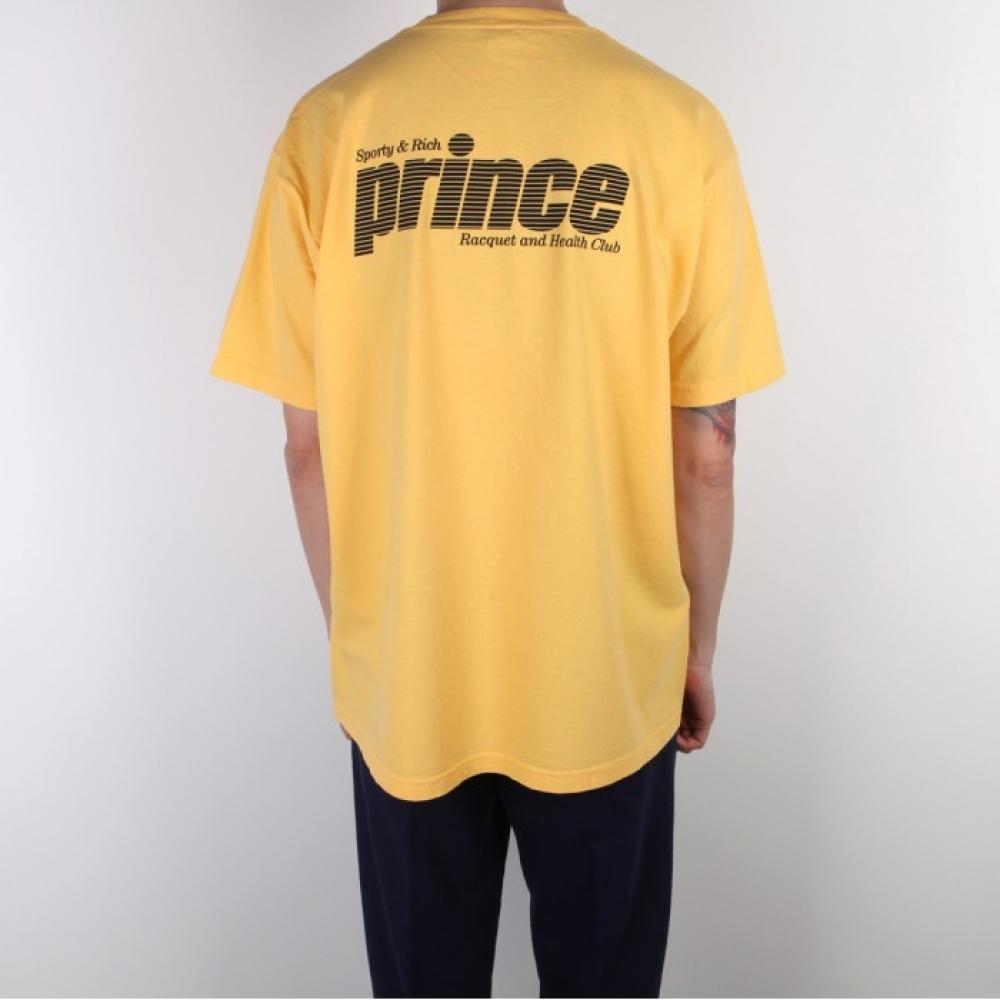 

22FW Спортивная футболка с короткими рукавами Prince Round Yellow TS521YE