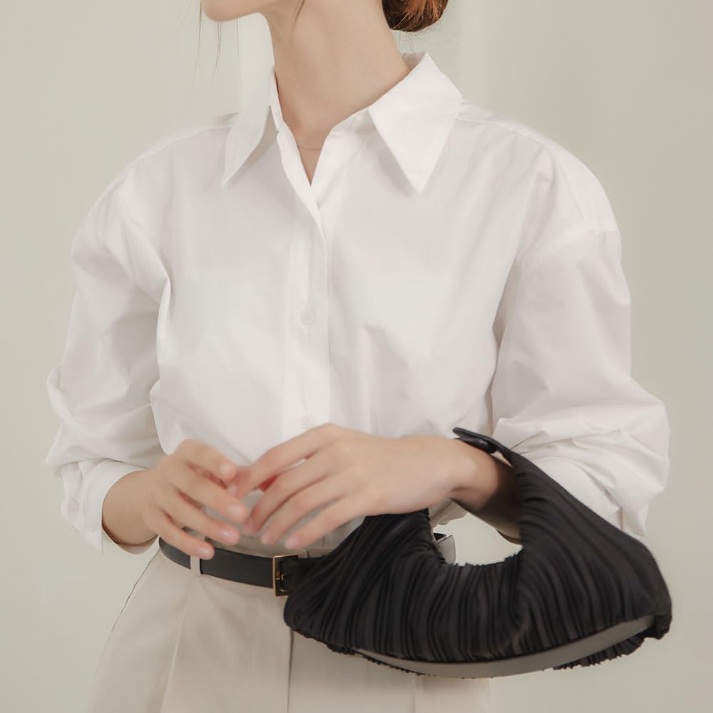 BLUEORB Cocoon Bag, a handbag, mini tote, pleated bag, women's, Korean fashion (Beyond Black)