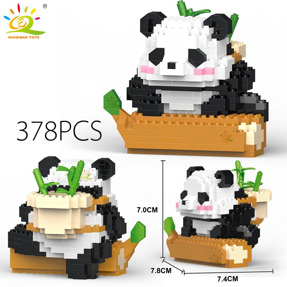Mini Cute Panda Micro Building Blocks 3D Diamond Model Animals Bricks DIY City Construction Toys for Children Kids Gift