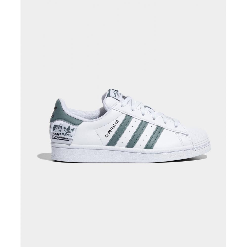

ADIDAS Superstar White Green HQ6455 SUPERSTAR FTWWHT HAZEME CBLACK
