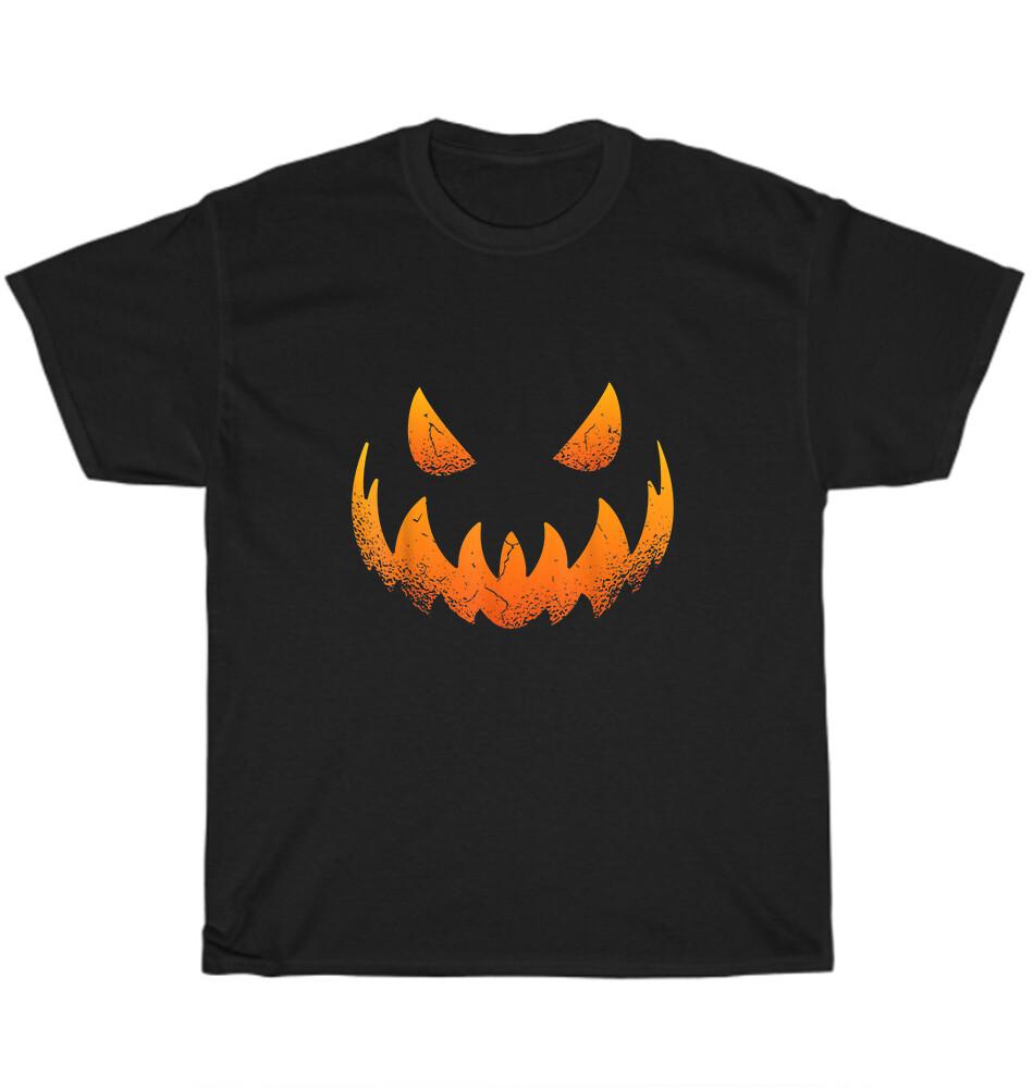 Halloweenfest Spöke Pumpa Läskig Jack O Lantern Ansikte T-shirt Unisex Tee Gåva