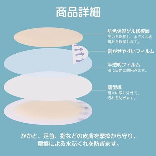 PrimeBlis Anti-Shoe Blister Tape, Foot Protection Pads, 12-Pack, Waterproof, Strong Adhesive, Cushioned, Prevents Heels, Toes, and Soles from Friction