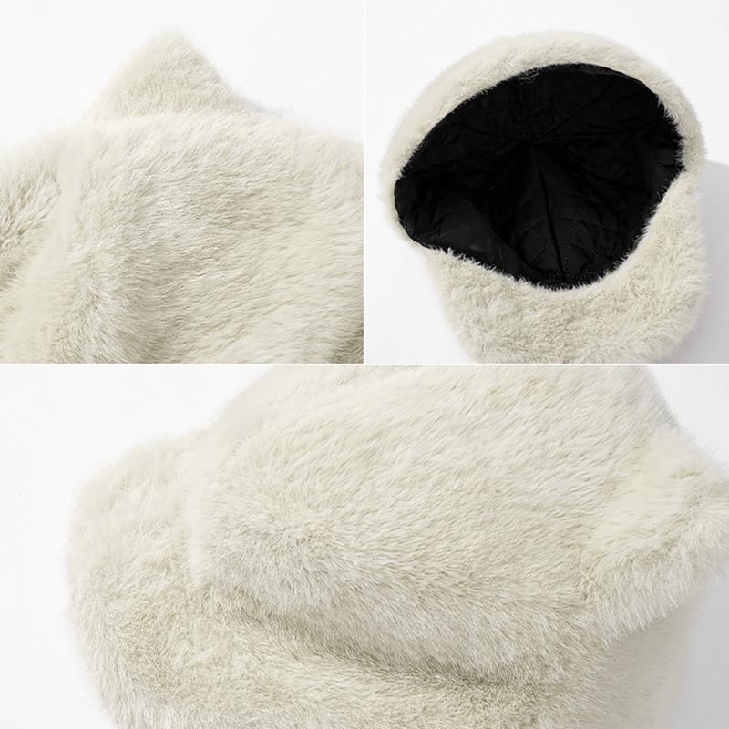Women Baseball Hat Cartoon Kitten Ear Lovely Ear Fun Furry Hat for Idol Concert Shows Breathable Hat for Adults