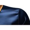 Men S Fashion Satin Smooth Color Block Long Sleeve Shirt